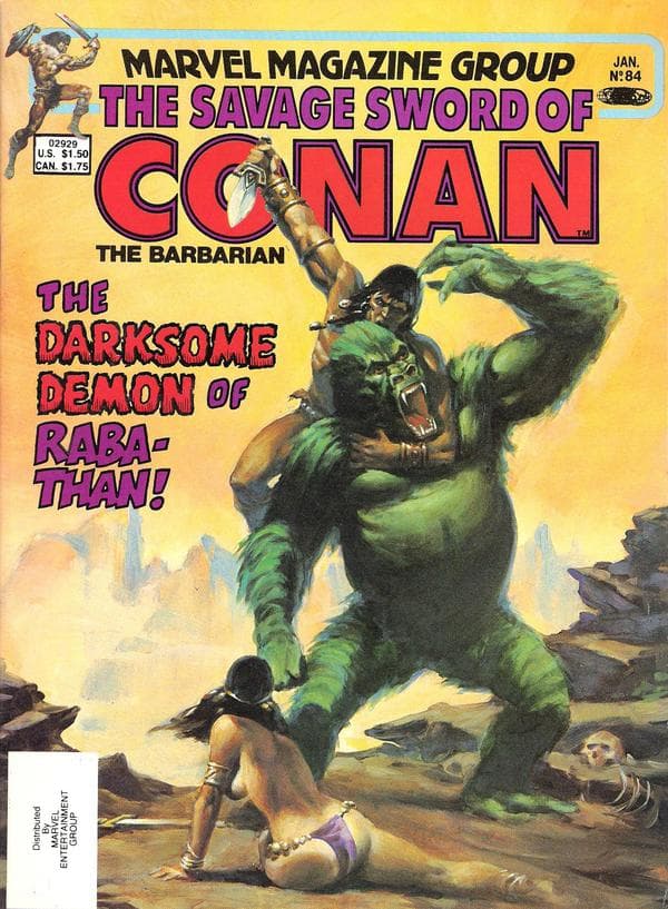 The Savage Sword of Conan #84 cover