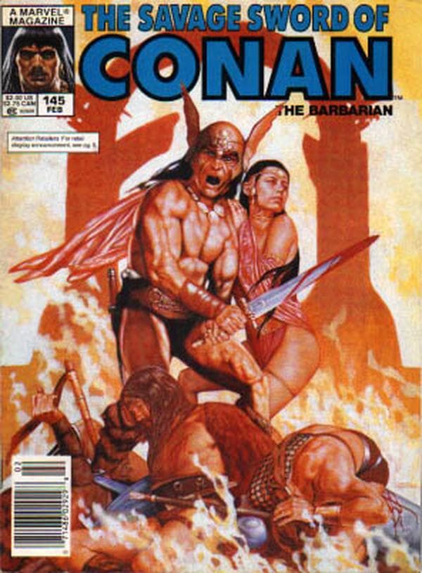 The Savage Sword of Conan #145 cover