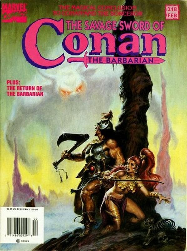 The Savage Sword of Conan #218 cover