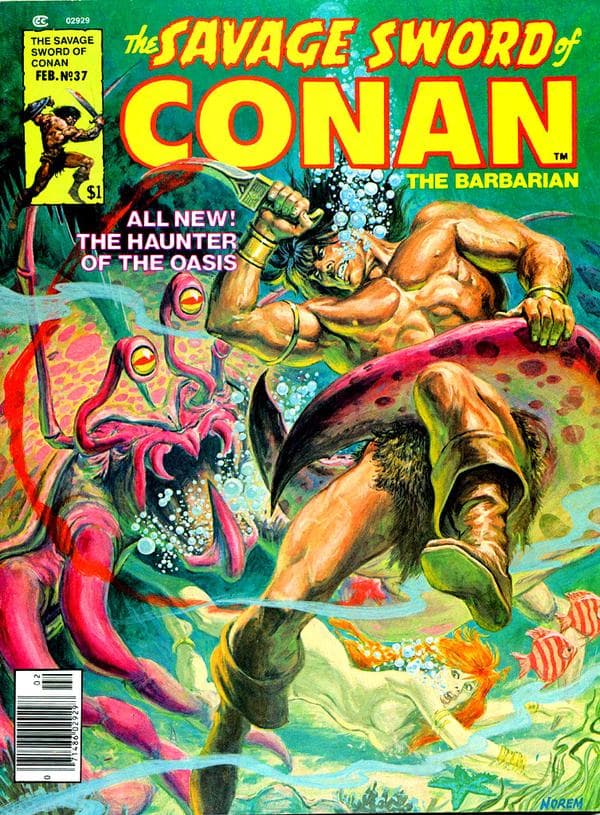 The Savage Sword of Conan #37 cover