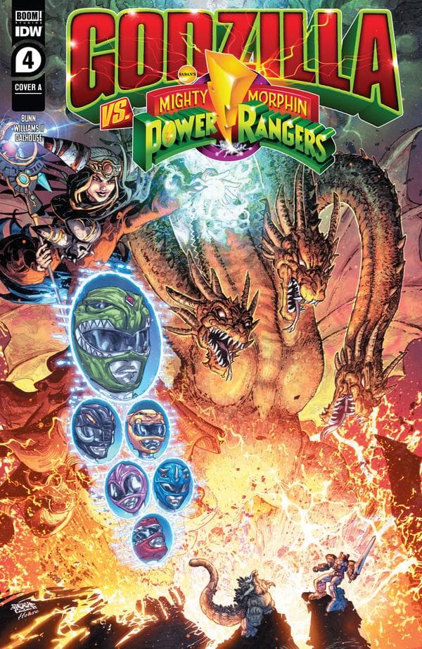 Godzilla vs. the Mighty Morphin Power Rangers #4 cover