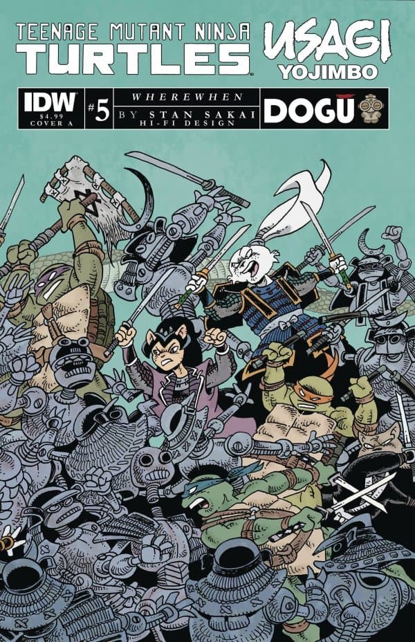 Teenage Mutant Ninja Turtles / Usagi Yojimbo: Wherewhen #5 cover