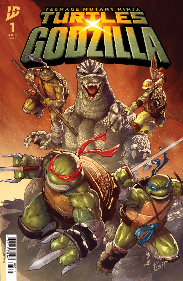 Teenage Mutant Ninja Turtles x Godzilla #1 cover