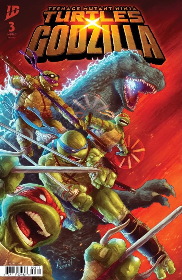 Teenage Mutant Ninja Turtles x Godzilla #3 cover