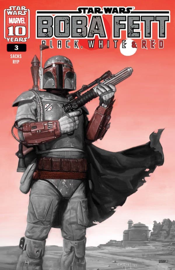 Star Wars: Boba Fett - Black, White & Red #3 cover