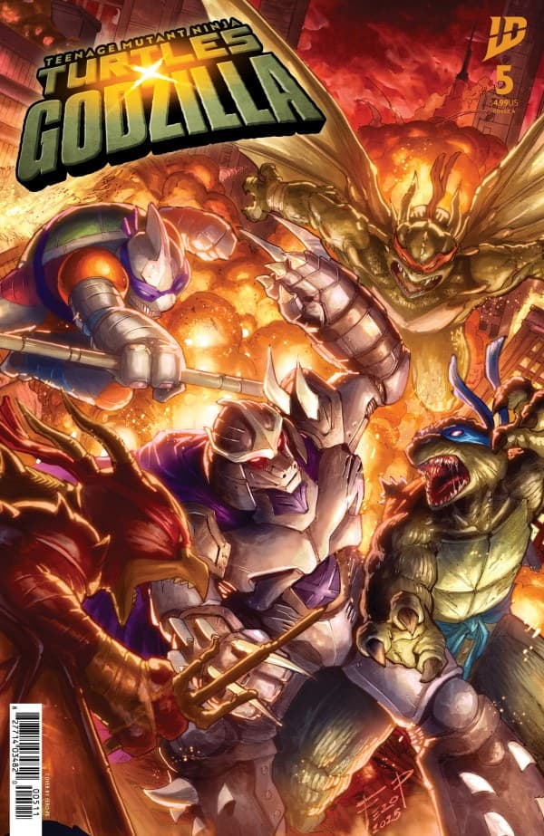 Teenage Mutant Ninja Turtles x Godzilla #5 cover