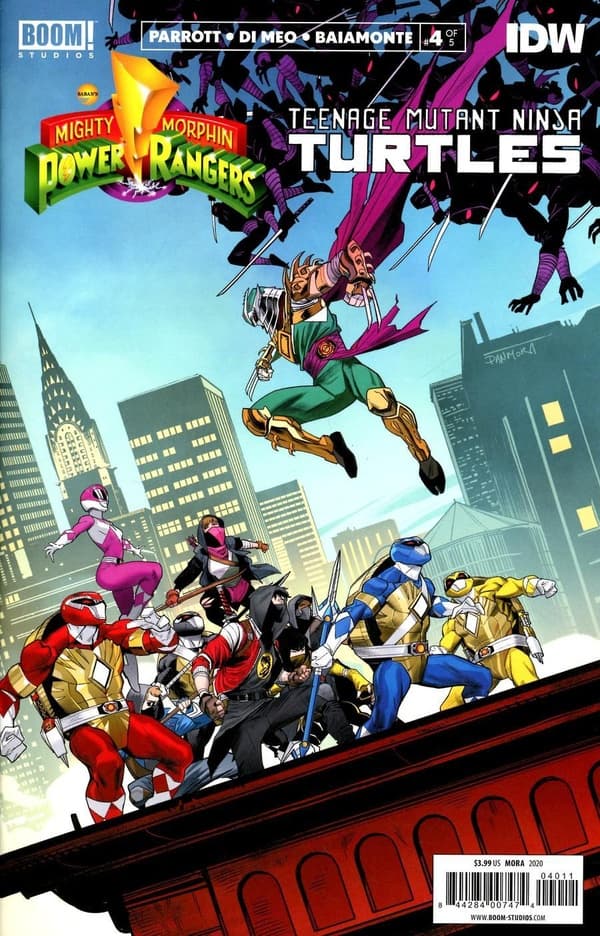 Mighty Morphin Power Rangers/Teenage Mutant Ninja Turtles #4 cover