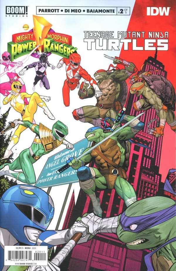 Mighty Morphin Power Rangers/Teenage Mutant Ninja Turtles #2 cover