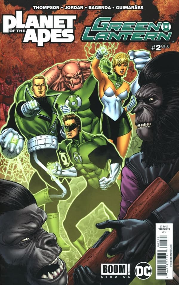 Planet of the Apes/Green Lantern #2 cover