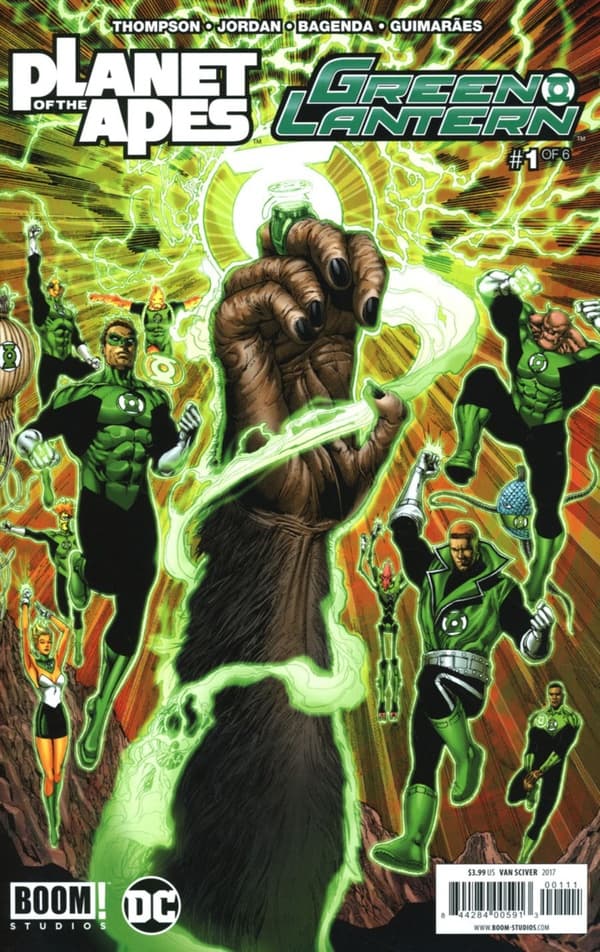 Planet of the Apes/Green Lantern #1 cover