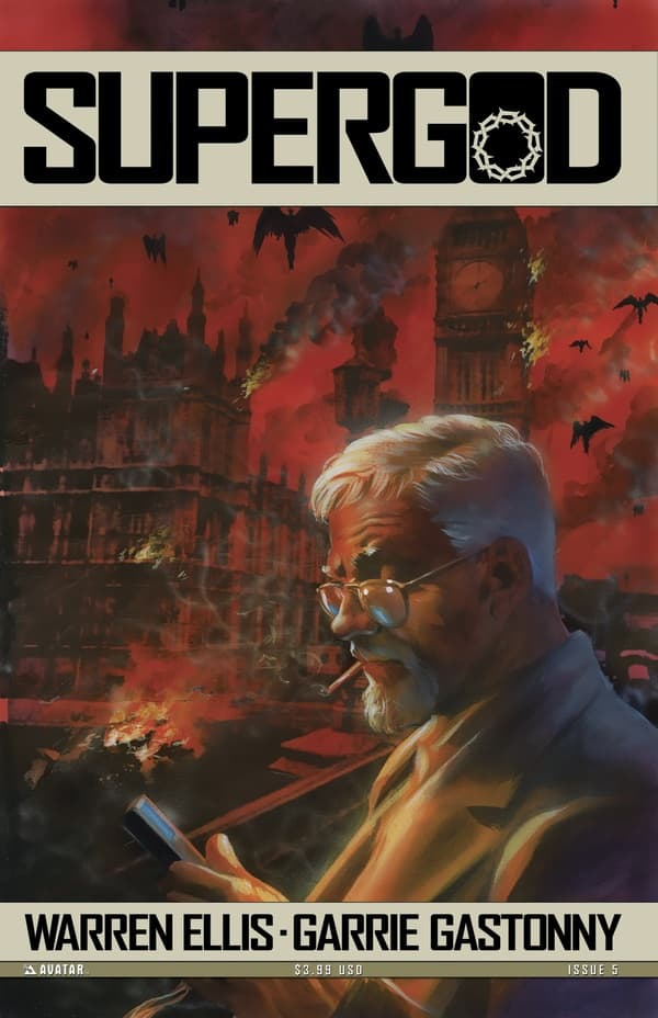 Warren Ellis' Supergod #5 cover
