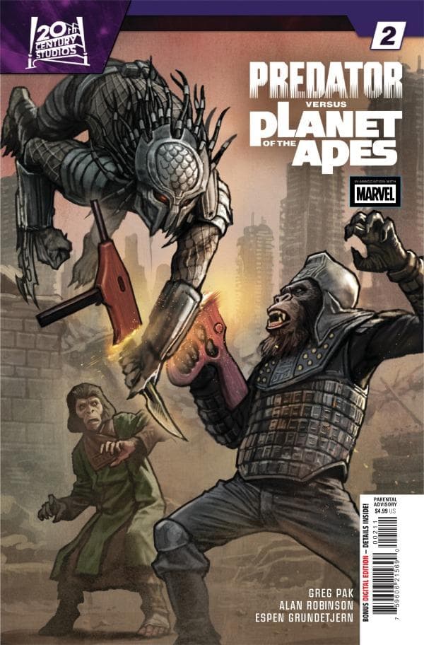 Predator vs. the Planet of the Apes #2 cover