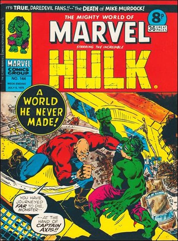 The Mighty World of Marvel #144 cover