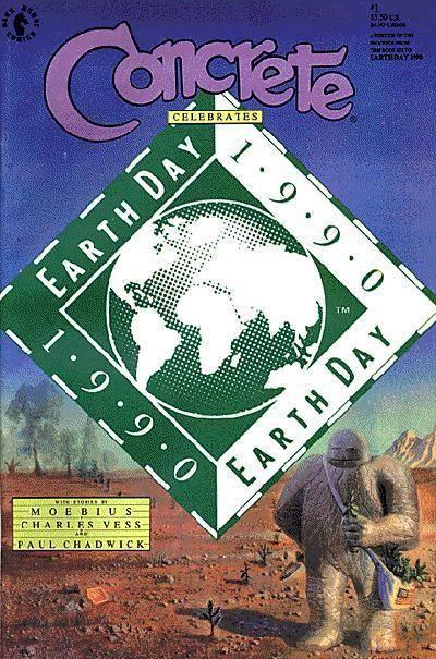 Concrete Celebrates Earth Day 1990 cover — © Dark Horse Comics