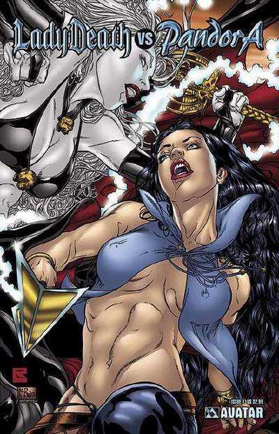 Lady Death vs. Pandora cover — © Avatar Press