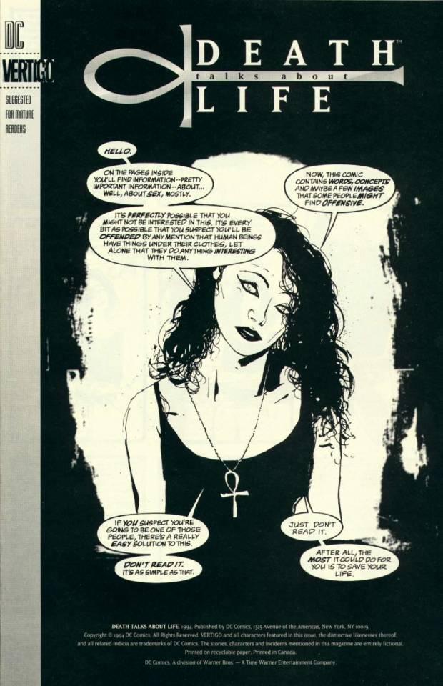 Death Talks About Life cover — © DC Comics