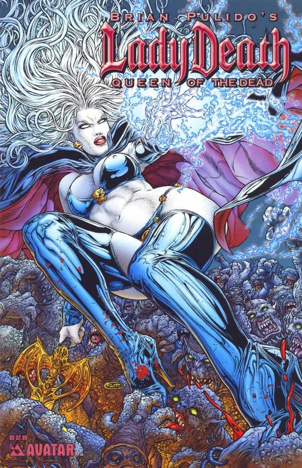 Brian Pulido's Lady Death: Queen of the Dead cover — © Avatar Press