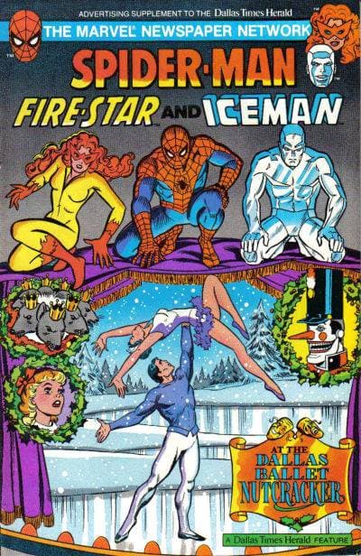 Spider-Man, Fire-Star and Iceman at the Dallas Ballet Nutcracker