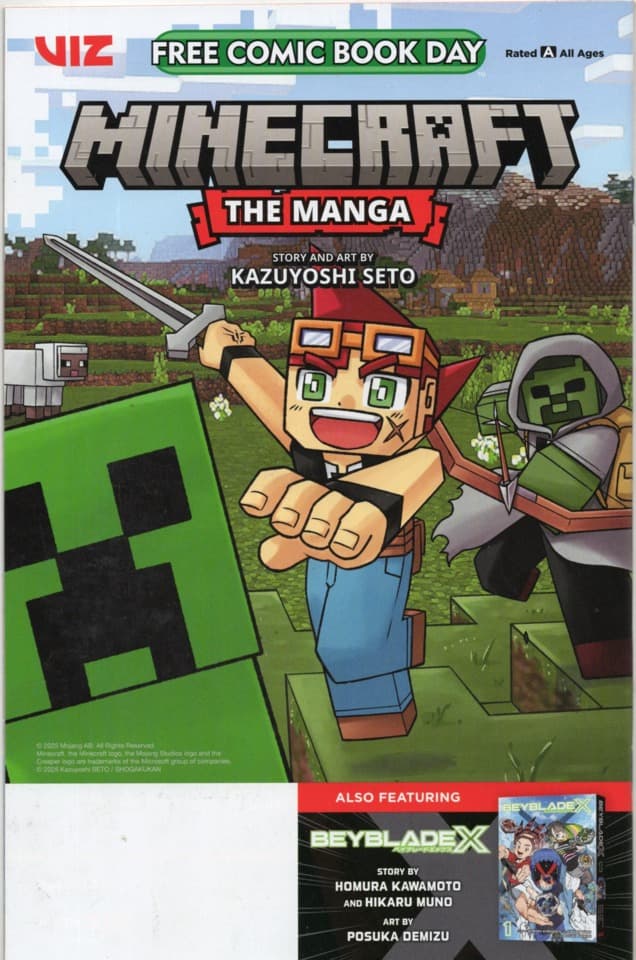 Minecraft: The Manga / Beyblade X Free Comic Book Day 2025 Edition