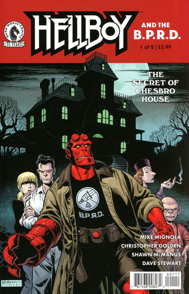 Hellboy and the B.P.R.D.: The Secret of Chesbro House cover — © Dark Horse Comics