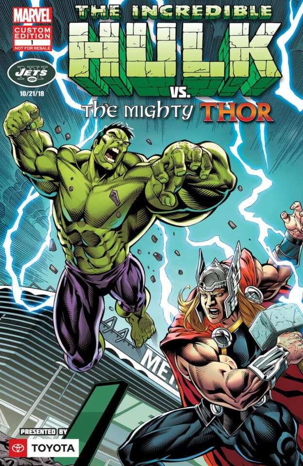 The Incredible Hulk vs. The Mighty Thor: New York Jets Exclusive Edition