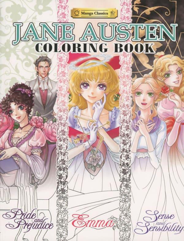 Manga Classics: Jane Austen Adult Coloring Book cover — © UDON