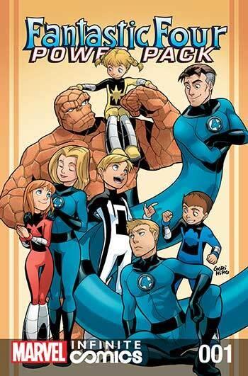 Fantastic Four and Power Pack - Infinite Comic cover — © Marvel