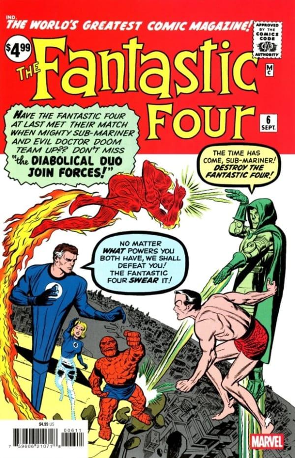 Fantastic Four No. 6 Facsimile Edition cover — © Marvel