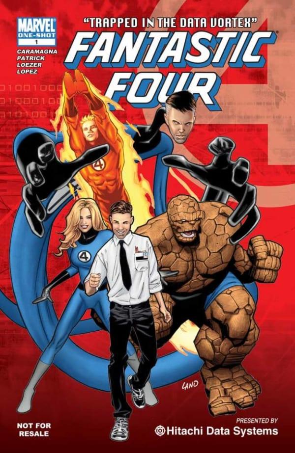 Fantastic Four Trapped in the Data Vortex cover — © Marvel