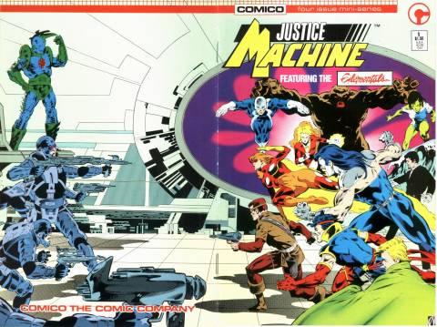 Justice Machine featuring The Elementals cover — © Comico