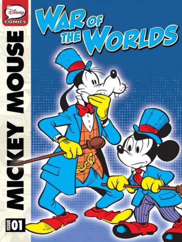 Mickey Mouse In War of the Worlds cover — © Disney