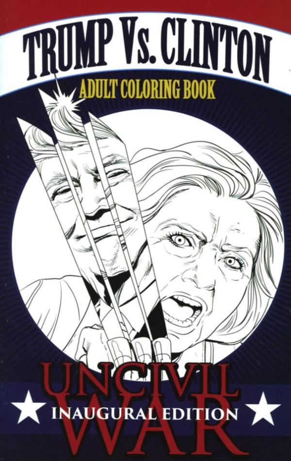 Uncivil War: Inaugural Edition Adult Coloring Book cover — © Antarctic Press