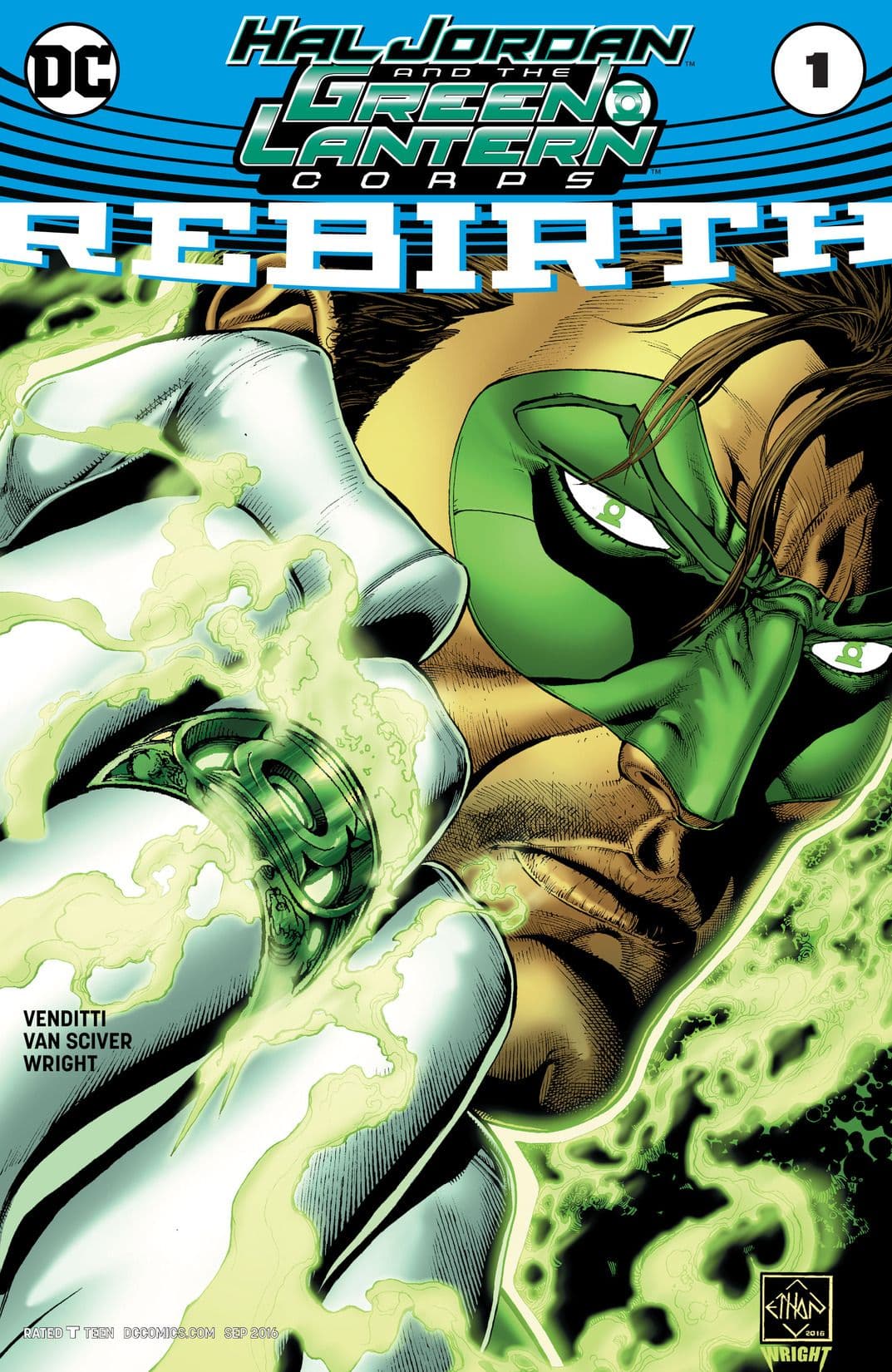Hal Jordan and the Green Lantern Corps: Rebirth cover — © DC Comics