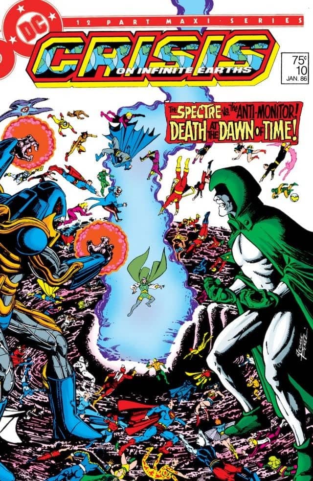 Crisis on Infinite Earths #10 cover