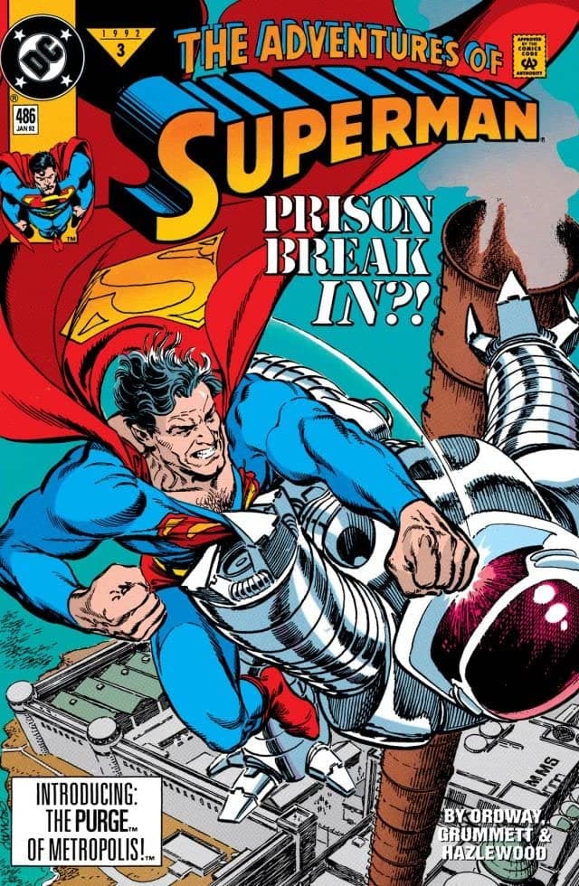 Adventures of Superman #486 cover