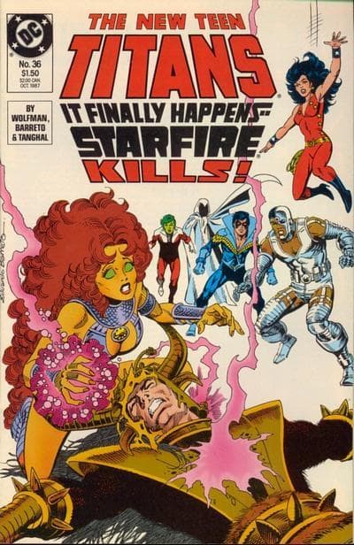 The New Teen Titans #36 cover