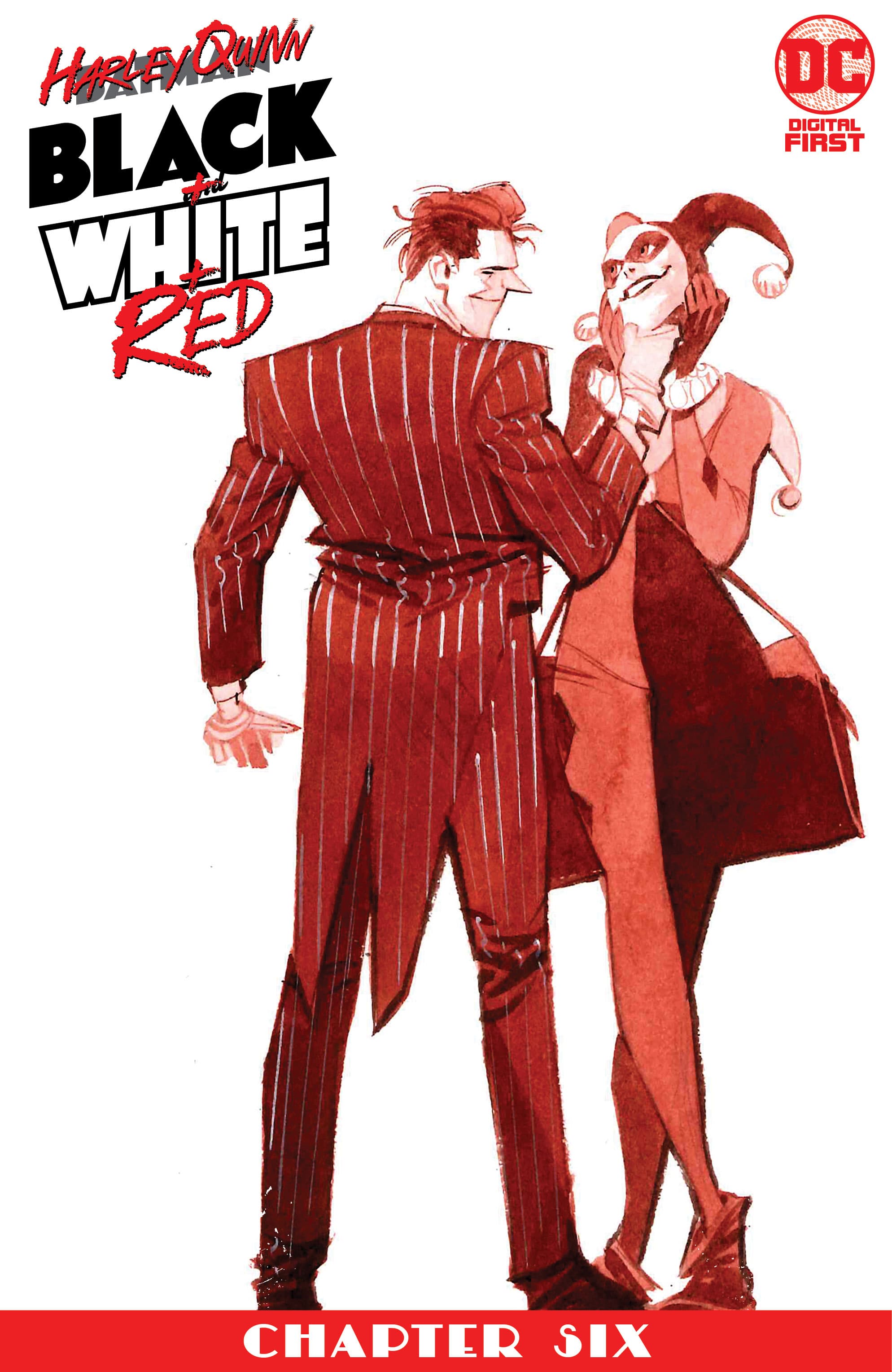 Harley Quinn Black + White + Red #6