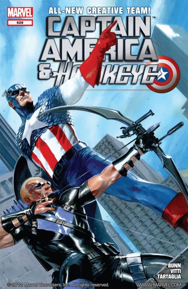 Captain America and Hawkeye #629 cover