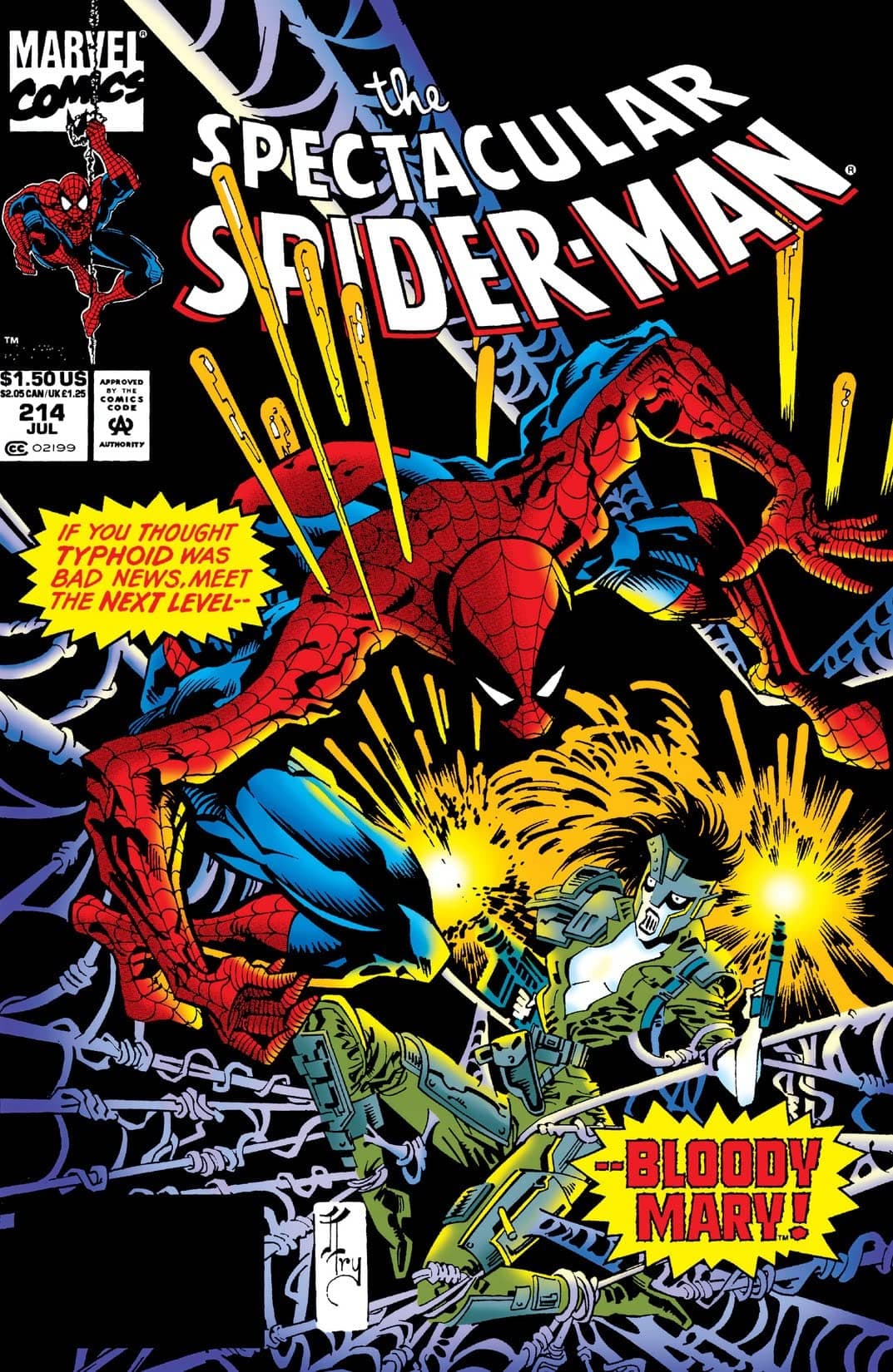 The Spectacular Spider-Man #214 cover