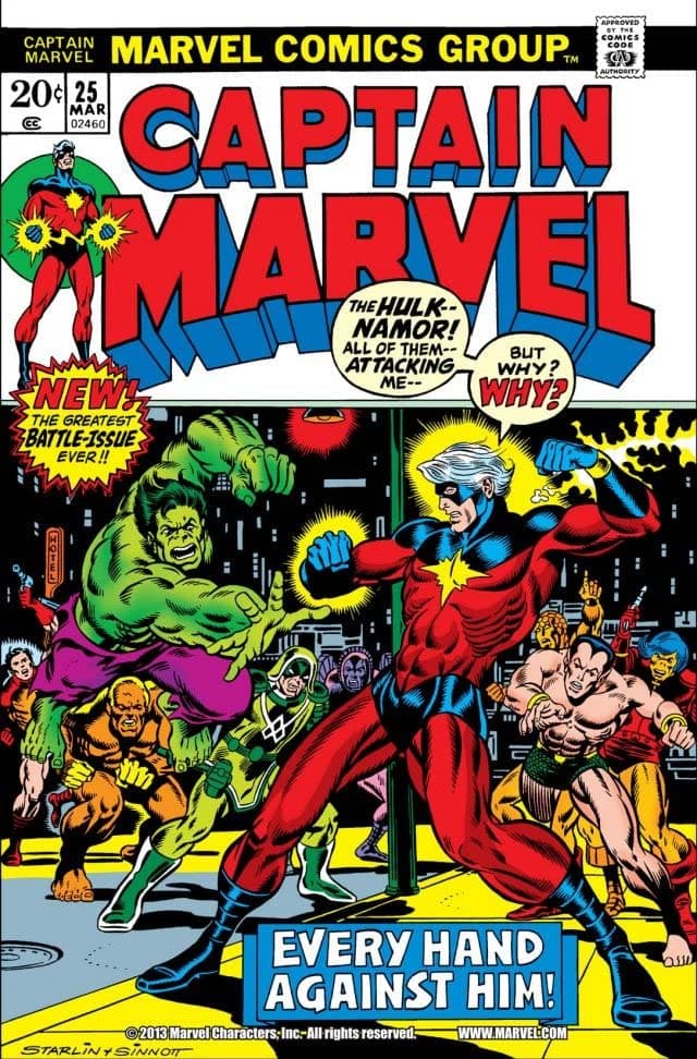 Captain Marvel #25 cover