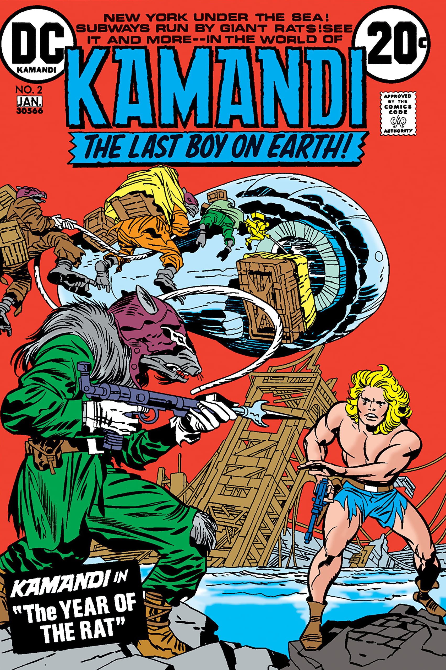 Kamandi, The Last Boy on Earth #2 cover