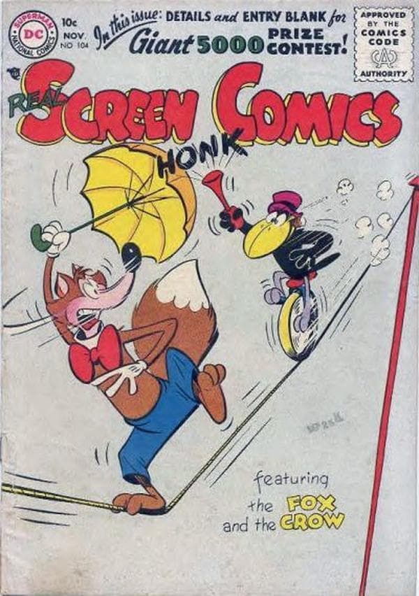 Real Screen Comics #104 cover
