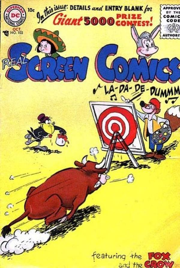 Real Screen Comics #103 cover