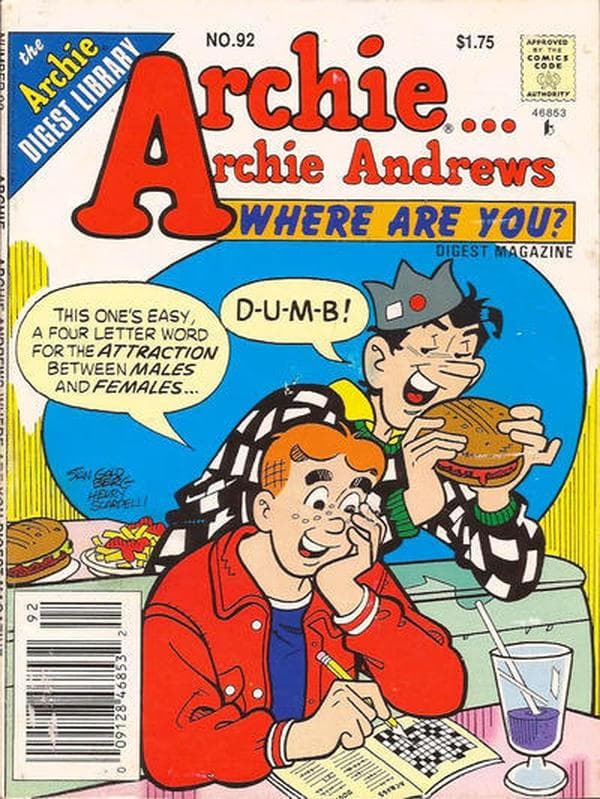 Archie... Archie Andrews, Where Are You? Comics Digest Magazine #92