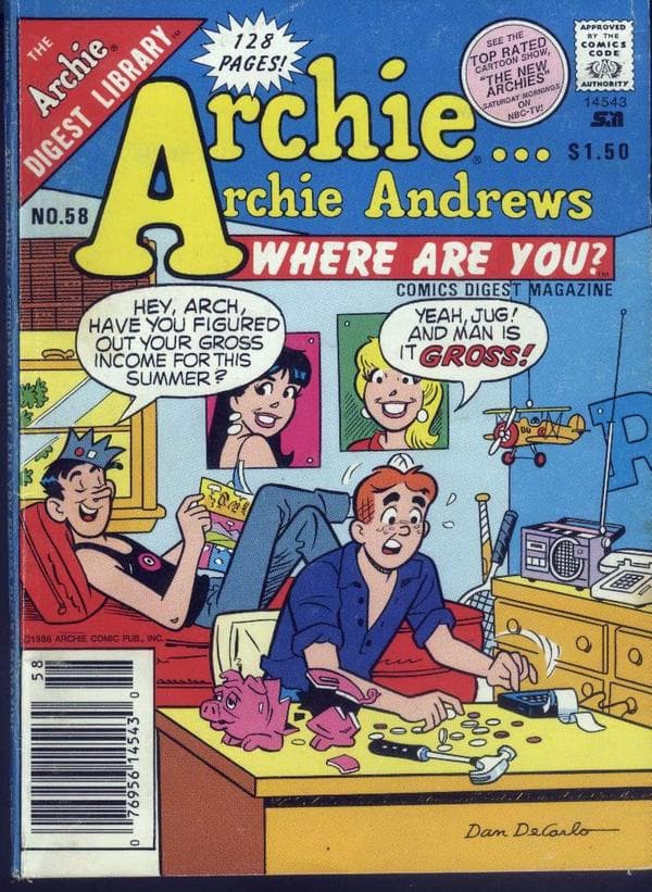 Archie... Archie Andrews, Where Are You? Comics Digest Magazine #58