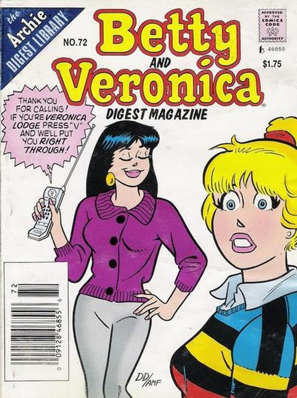 Betty and Veronica Comics Digest Magazine #72 cover