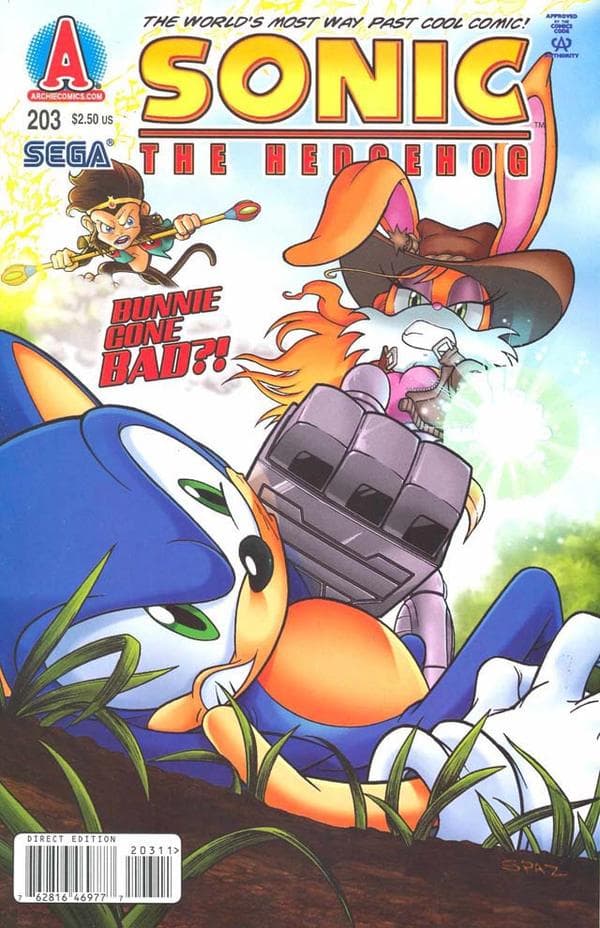 Sonic the Hedgehog #203 cover