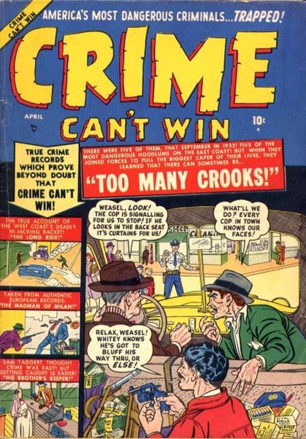 Crime Can't Win cover — © Marvel Comics