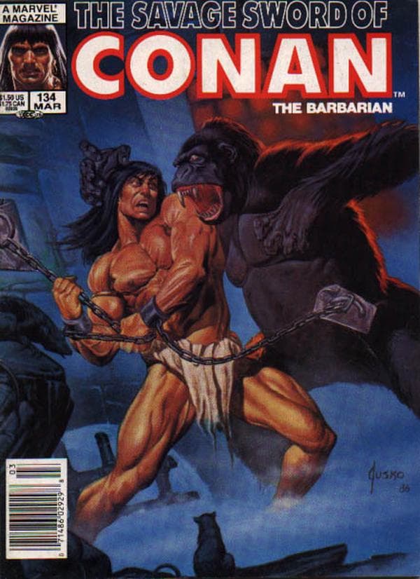 The Savage Sword of Conan #134 cover