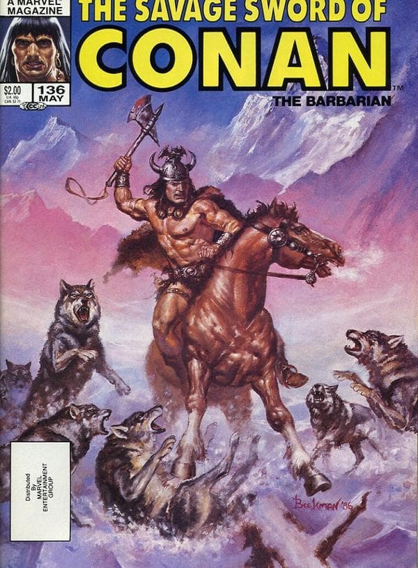 The Savage Sword of Conan #136 cover